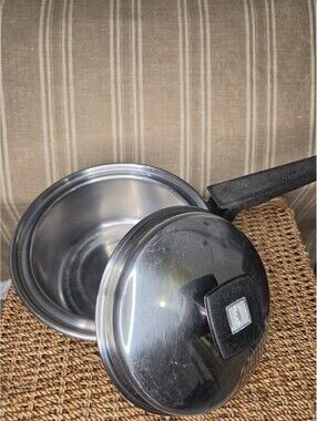 Flavor Seal By Cory Stainless Steel 18-8 3 Ply 3 Qt Sauce Pan With Lid Vintage